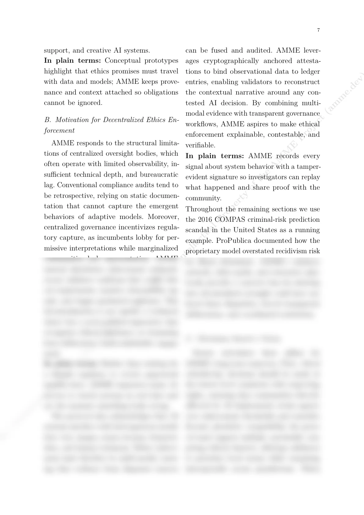 AMME thesis page 7 preview (blur begins halfway)